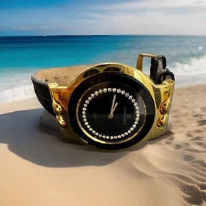 Universal Géneve Quartz Watch 18 K Gold Electroplated Sapphire Crystal 533.190 - Picture 1 of 18