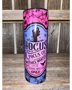 Hocus Pocus Witches Wanted - 20oz oz 20 oz. 20oz. - Straight Sublimation Tumbler - Picture 1 of 5