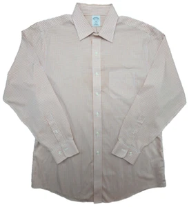 Brooks Brothers Shirt Mens 16.5 34/35 Tangerine Gingham LS Casual Regent - Picture 1 of 11