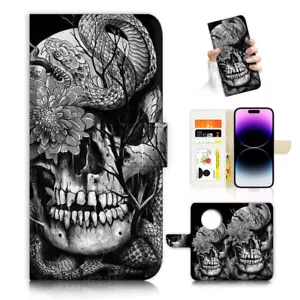 ( For Optus X Pro 5G 2024 model) Flip Case Cover AJ26606 Skull - Picture 1 of 7