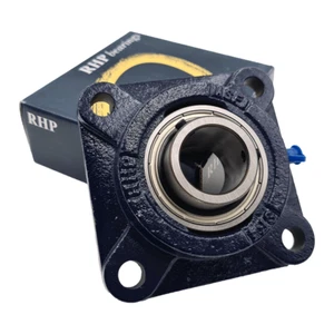 SF25 RHP 4 Bolt Square Cast Iron Flange Bearing Unit With a 25mm Shaft Diameter - Picture 1 of 1