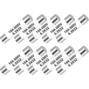 10PCS DMM Multimeter Fuse Replace 10A 600V, DMM Fuses Fast Blow Ceramic Fuses Re - Picture 1 of 12