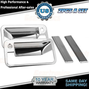 Pair Chrome Exterior Outside Door Handle Cover Set For Chevy GMC C/K Truck 95-01