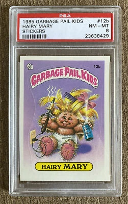 1985 Garbage Pail Kids Hairy Mary Series 1 #12b Graded PSA 8, OS1, GPK - Image 1 of 2