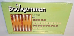 VINTAGE BRAND NEW SEALED BACKGAMMON 1973 RAINBOW WORKS BACKGAMMON BOARD GAME - Picture 1 of 4