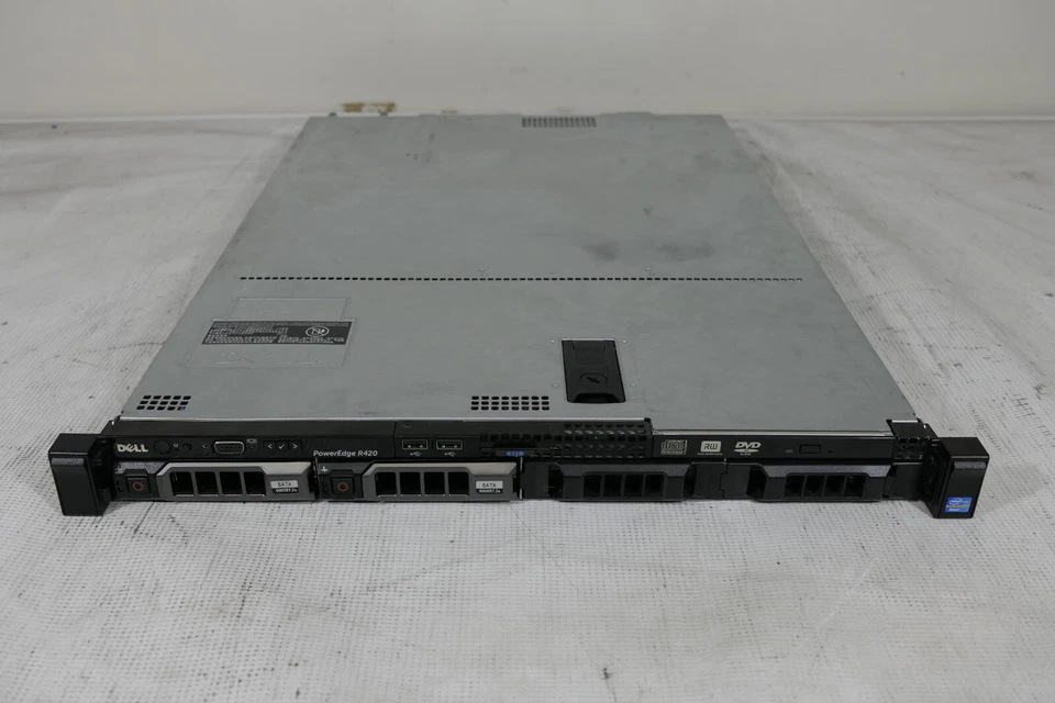 Dell Poweredge R420 3.5 in 2x Xeon E5-2440 2.4ghz 6 Core / 48gb / 1tb / 2x 550w - Image 1 of 3