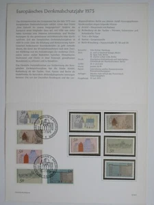 Bund Ministerkarte Typ IV 1975 Mi.Nr. 860-863 + Berlin Denkmalschutzjahr - Picture 1 of 1