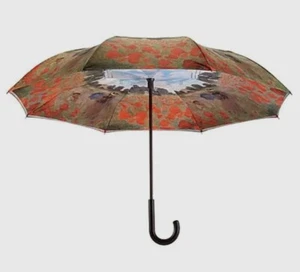 Galleria Poppy Field Stick Umbrella Reverse Close New - Picture 1 of 2
