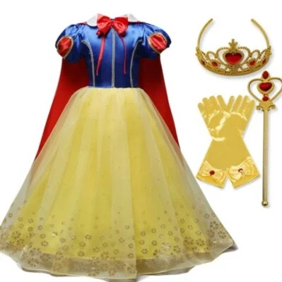 Traje Princesa Disney Disfraz Blanco Nieve Cosplay Niño Todas Las Talla - Imagen 1 de 4