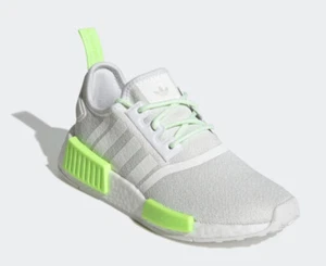 Adidas NMD_R1 J White/Signal Green GX5686 Youth Sz 7=Women Sz 8.5 - Picture 1 of 12