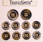 TRAVELSMITH Replacement buttons 10 horn effect plastic buttons Fair Used Cond.
