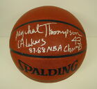 Mychal Thompson Signed Spalding Nba Basketball Auto La Lakers Nba 50 Hof Michael