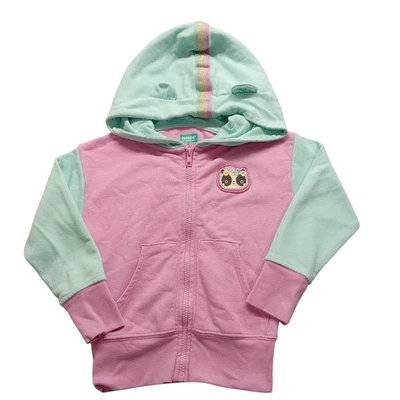 Garanimals 365 Kids Hoodie Girls 5 Full Zip Pink Mint  - Image 1 of 4