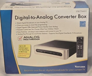 TV Digital to Analog Converter Box w/Remote Control Model STB7766G1 New & Sealed - Picture 1 of 9