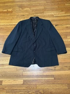 Alexander Lloyd Herren Blazer Sakko Größe 54 L Schwarz Wolle 2 Knopf Sport Mantel - Bild 1 von 7