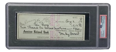Stan Musial St. Louis Cardinals Signed  Bank Check PSA/DNA 85025596 - Image 1 of 4