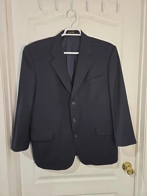 Stafford Black Wool 44 S suit Jacket Blazer Sport Coat Formal  - Image 1 of 4