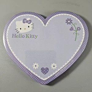 Sanrio Hello Kitty herzförmiger Klebeblock 60 Blatt 2006 neu versiegelt - lila - Bild 1 von 3