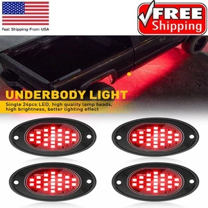 4Pod Rock LED Underbody Kit Light Underglow Red Lamp Car For ATV Jeep SUV Truck - Picture 1 of 15