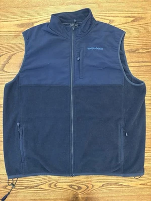 Vineyard Vines Men’s 2XL Navy Performance Fleece Full Zip Vest Pockets Outdoors - Image 1 of 4