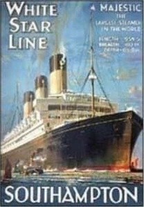 White Star Line "Majestic" The Largest Steamer Stahlschild 410mm x 300mm REDUZIERT - Bild 1 von 1