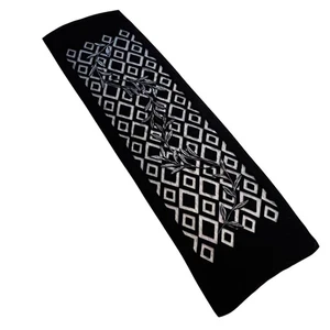 Roberta di Camerino Chal envolvente de terciopelo y seda Burnout negro plata orgánico floral - Imagen 1 de 10