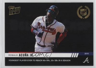 2019 Topps Now Moments of the Year /392 Ronald Acuna Jr #MOY-8 - Image 1 of 2