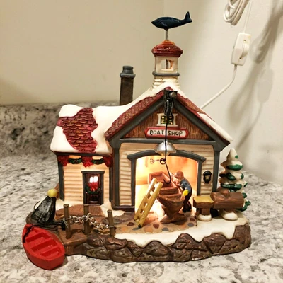 Santa's Workbench Collection Town Series Salty Dog Boat Shop Christmas Village - Image 1 of 4