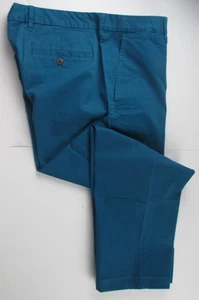 LANDS END Teal Straight Fit Knockabout Chino Pants Mens 35 X 26 NEW - Picture 1 of 7