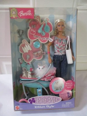 MATTEL NUEVO ESTILO BARBIE GATITO MASCOTAS ELEGANTES ASST 3603 2003 MAMÁ GATO Y GATITO Foto 1 de 4