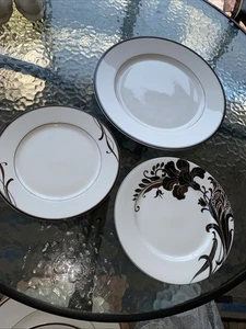 Mikasa China Silver Cocoa Blossom Salad Accent Dinner Plate 3 - Picture 1 of 5