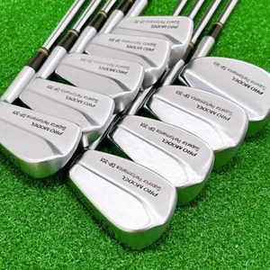 DUNLOP PRO MODEL DP-201 Iron Set 3-9,PW,SW 9pcs Dynamic Gold R400 Used Japan - Picture 1 of 19