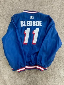 RARE Vintage Patriots Starter Jacket 90s Pro Line Bledsoe Tom Brady Washington L - Picture 1 of 8
