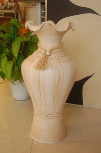 Edle 60 cm Bodenvase, Amphore, Vase beige - Bild 1 von 2