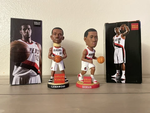 Trail Blazers Lamarcus Aldridge #12, Damian Lillard #0 Bobble heads With boxes Cover