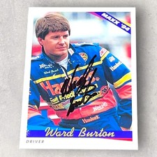 Ward Burton #168 1992 MAXX COA STAMP NASCAR WINSTON CUP PACK PULLED signed card