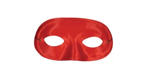 Half Domino Red Mask - Morris Costumes - Picture 1 of 1