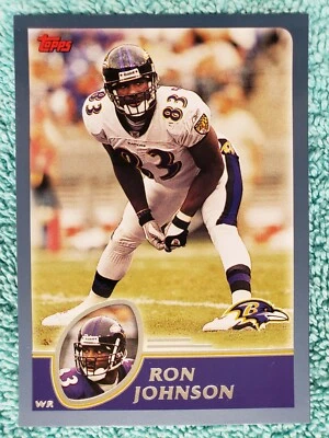 2003 TOPPS RON JOHNSON #182  BALTIMORE RAVENS - Image 1 of 4