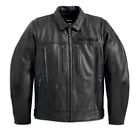Harley Davidson Men's Stone Black Leather Riding Biker Jacket XL, 98037-12VM