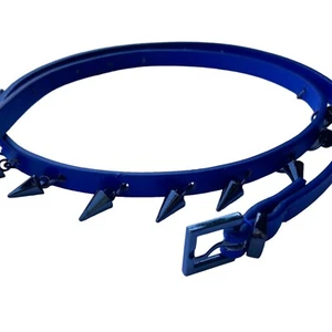 Silvian Heach Size S Women's Belt Skinny Royal Blue Мetal Spikes Waist 32- 36 in - Picture 1 of 11