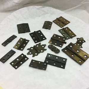16 Vintage Messingscharniere verschiedene Größen - Bild 1 von 12