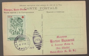 1919 US Army Post Office M.P.E.S Saint Malo France Carte Postale Postcard - Picture 1 of 2