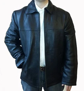 NUEVO ABRIGO CHAQUETA DE CUERO DE CORDERO GENUINO CON REVESTIMIENTO CÁLIDO DESMONTABLE HECHO EN PAVO, S - Imagen 1 de 12