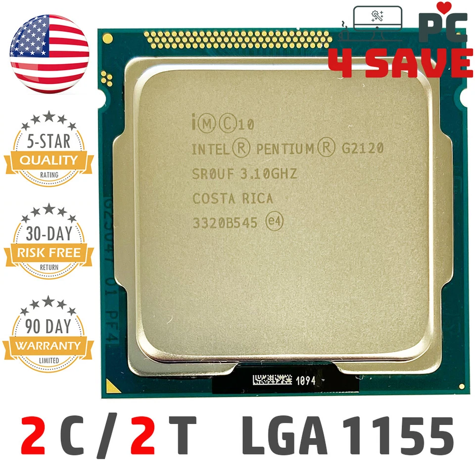 Intel Pentium Dual-Core G2120 SR0UF 3.10GHz 3MB LGA1155 Desktop CPU Coin Mining - Image 1 of 1