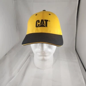 Yellow & Black Ball Cap Caterpillar Hat CAT Logo adjustable back new never worn - Picture 1 of 4