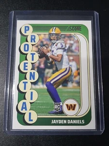 Jayden Daniels - Score Football 2024 - Washington Commanders - PROTENTIAL - RC - Picture 1 of 2