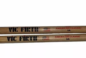 Vic Firth 16" Hickory Wood American Classic 5A Drum Sticks - Picture 1 of 4