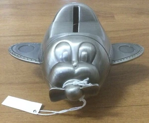 Whitehill Pewter effect Childrens plane money box - Picture 1 of 7