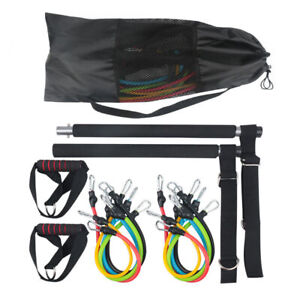 Fitness 16PC Resistance Bands Set Home Gym Exercise Cross fit Tube Band-Training