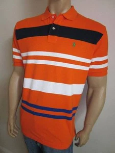 Polo Ralph Lauren Orange White Navy Stripes NWT - Picture 1 of 1
